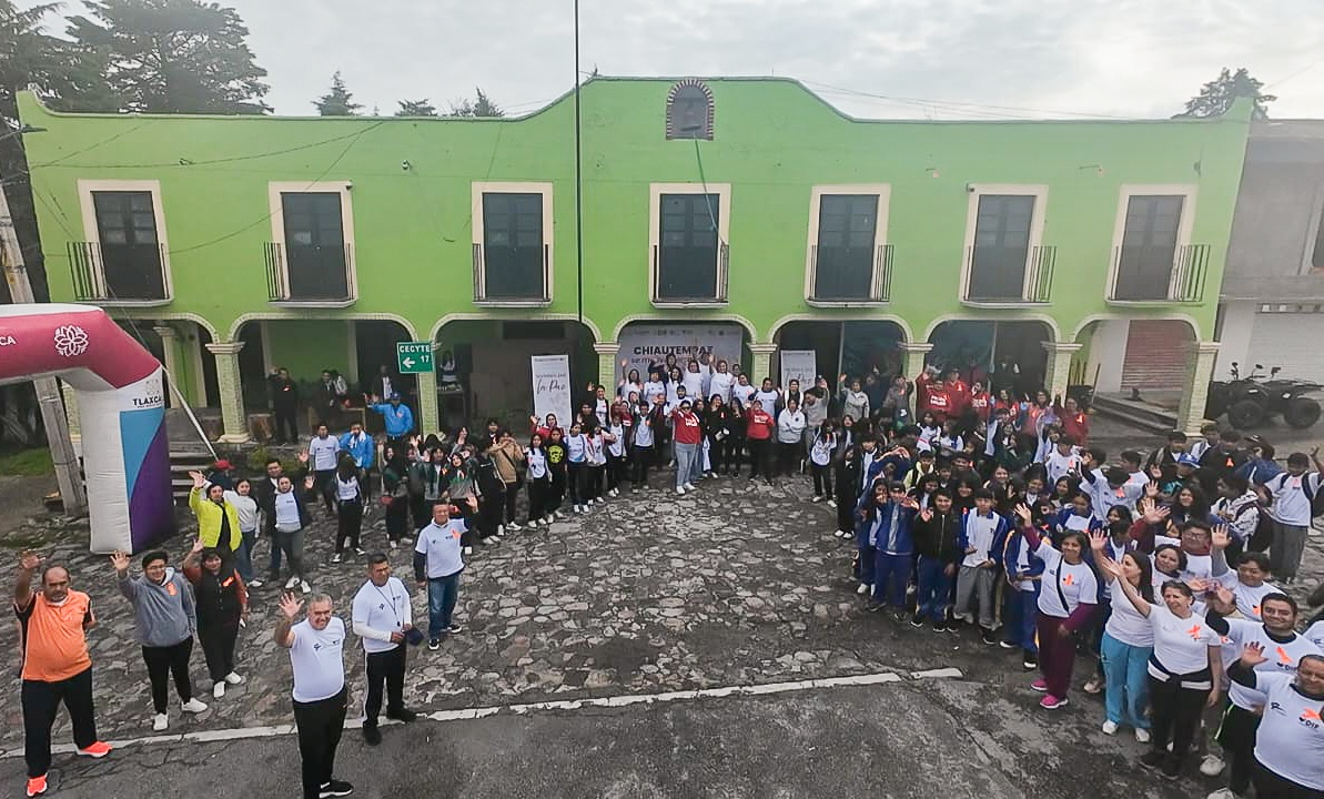 Por un Chiautempan libre de adicciones: Carrera por la salud en Tlalcuapan